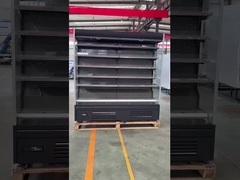 Tủ lạnh hiển thị phía trước mở được tăng cường bởi thiết kế rèm không khí kép