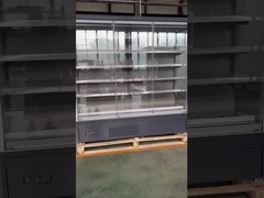 Máy lạnh mở cho cửa hàng với kệ plexiglass