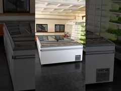 Tủ đông siêu thị với hệ thống làm mát tĩnh và cửa kính trượt