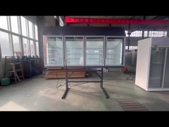 Tủ lạnh cửa kính với thép bên ngoài hỗ trợ và bên trong 3pcs kệ điều chỉnh