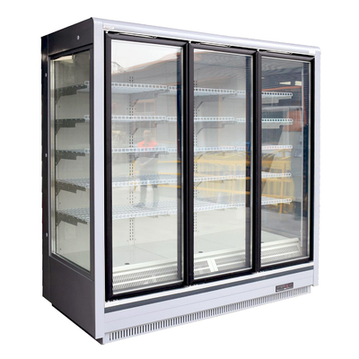Triple Glazed Glass Door Refrigerator Commercial For Ice Cream And Frozen Foods