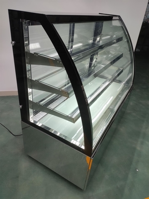 Tủ trưng bày bánh cong phía trước Tủ mát bằng kính cường lực