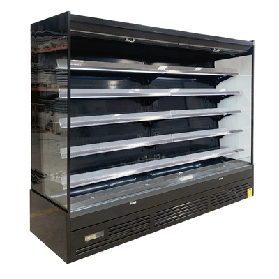 Tủ lạnh hiển thị phía trước mở được tăng cường bởi thiết kế rèm không khí kép