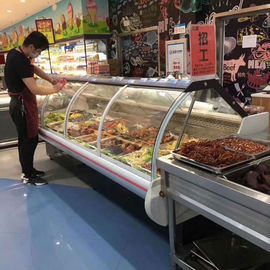2000mm Tủ lạnh rộng rãi Hiển thị tủ lạnh Tủ lạnh Hiển thị thịt Carel Bộ điều chỉnh nhiệt kỹ thuật số