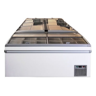 Nắp trượt 1050 lít Kết hợp Đảo Mở Rương Màn hình Trên cùng Tủ đông
