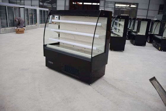 Tủ lạnh hiển thị phía trước mở bán lẻ với khay nước tự động bay hơi