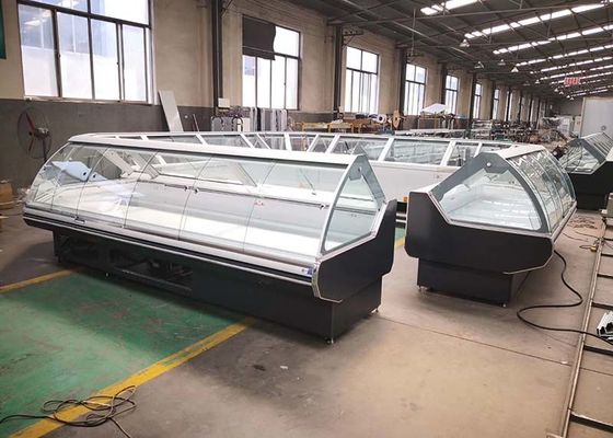 R290 Cắm vào Đầu Mở Tủ lạnh Trưng bày Thịt tươi 3750 * 1160 * 1200mm