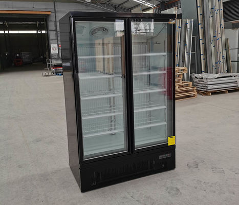 810L Cửa kính thẳng đứng Hiển thị trưng bày Tủ đông Làm mát bằng không khí