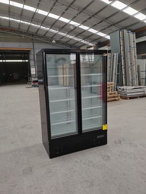 R290 Máy làm mát đồ uống siêu thị SECOP Upright với hai cửa kính không sương mù