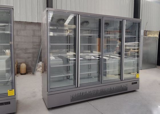 Máy làm mát cửa kính thẳng 1700L thương mại với máy nén SECOP