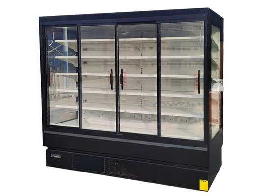 Tủ MultiDeck rã đông tự động R290 với cửa kính trượt