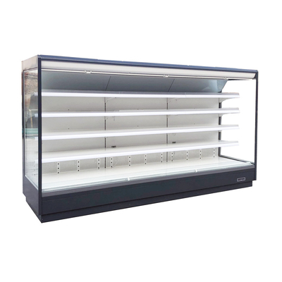 Siêu thị thương mại Phòng trưng bày tủ lạnh với đèn LED rực rỡ cho mỗi kệ & mặt trên cho trái cây và rau quả