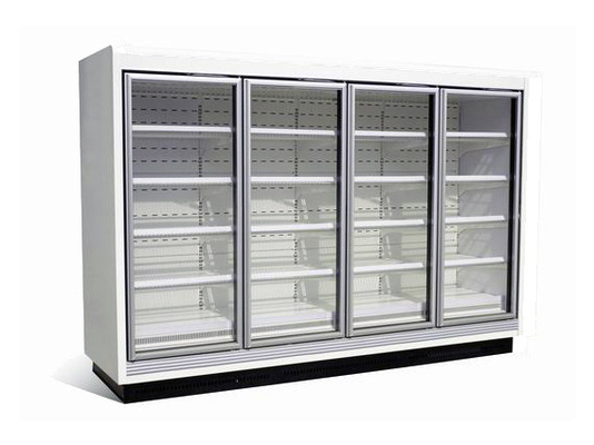 Máy làm mát màn hình đứng siêu thị với đèn LED dọc bên trong cho kem