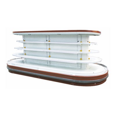 Máy làm lạnh Multideck Open Showcase Đảo hình bầu dục với đèn LED rực rỡ