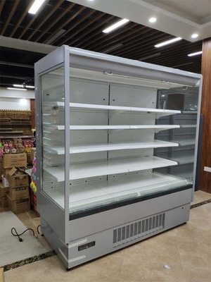 Làm mát bằng quạt Tủ lạnh phía trước mở thẳng R404a cho thịt