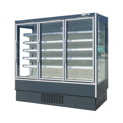 Đèn LED dọc Lấy và Đi Hiển thị Máy làm mát Multideck cho thịt