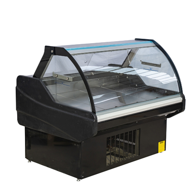 Tủ lạnh tiết kiệm năng lượng tùy chỉnh cho siêu thị với đèn LED phía trên bên trong cho bánh mì kẹp thịt lợn