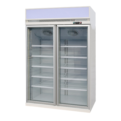 Tủ đông cửa kính cường lực điện R290 với đèn LED dọc